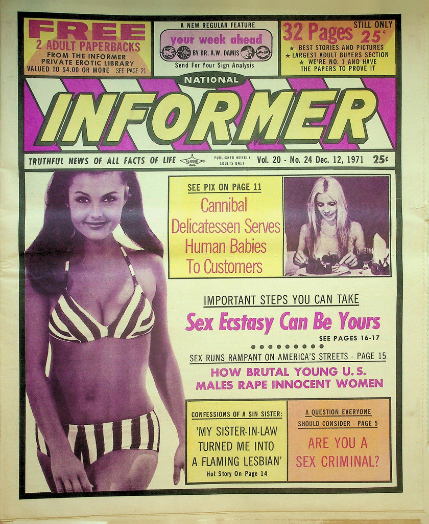 National Informer Adult Newspaper  Sex Ecstasy Can Be Yours  December 12, 1971    090726lmp-GSC