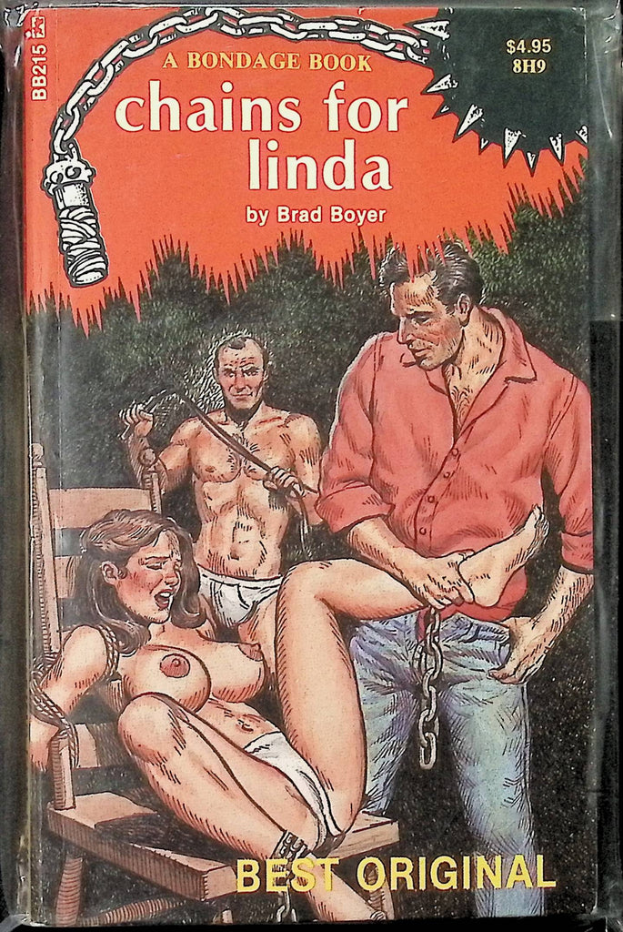 Chains for Linda by Brad Boyer BB215 1970s/80s Best Original Greenleaf Bondage Classic BDSM Bondage Fetish Adult Paperback Novel -111424AMP