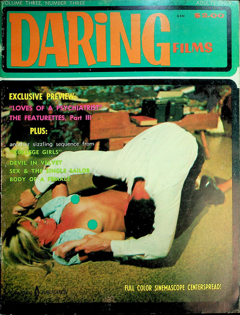 Daring Films Magazine  Sex & The Single Sailor, College Girls, Body Of A Female vol.3 #3 1968   061626lmp-GSC