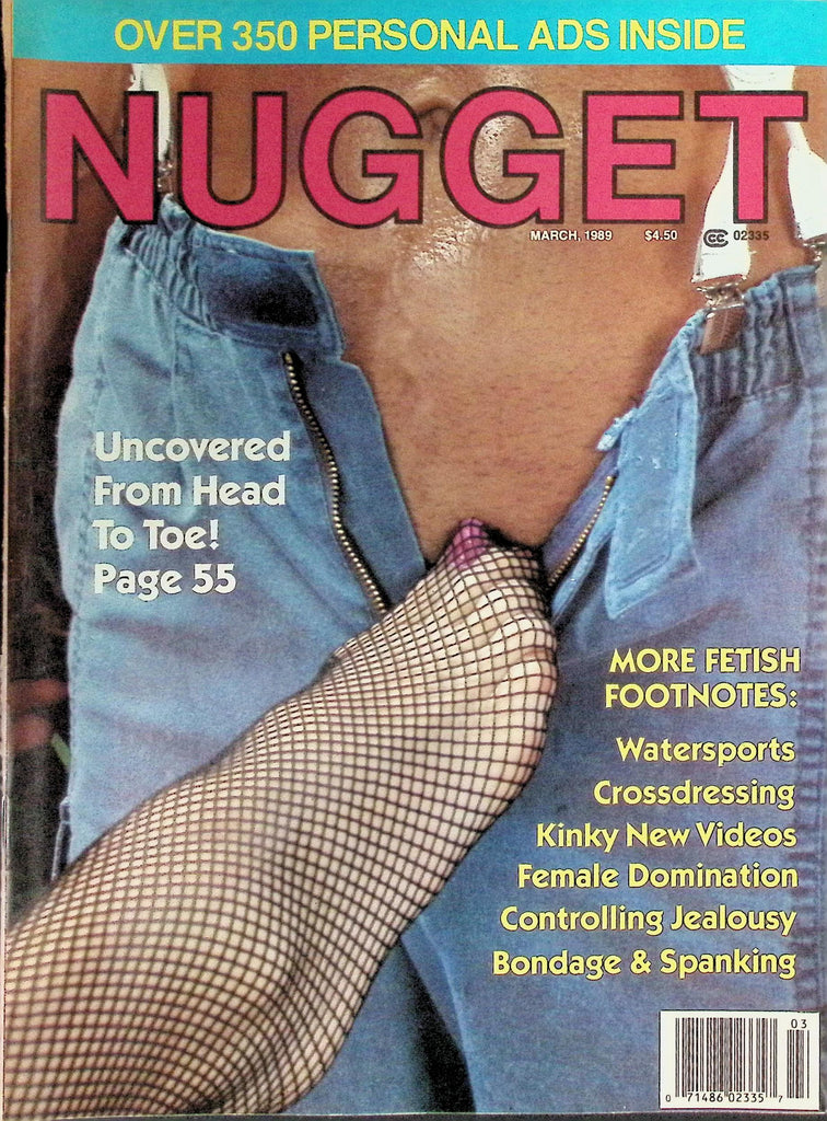Nugget Magazine March 1989 Cross Dressing, Bondage & Spanking  092826LLP