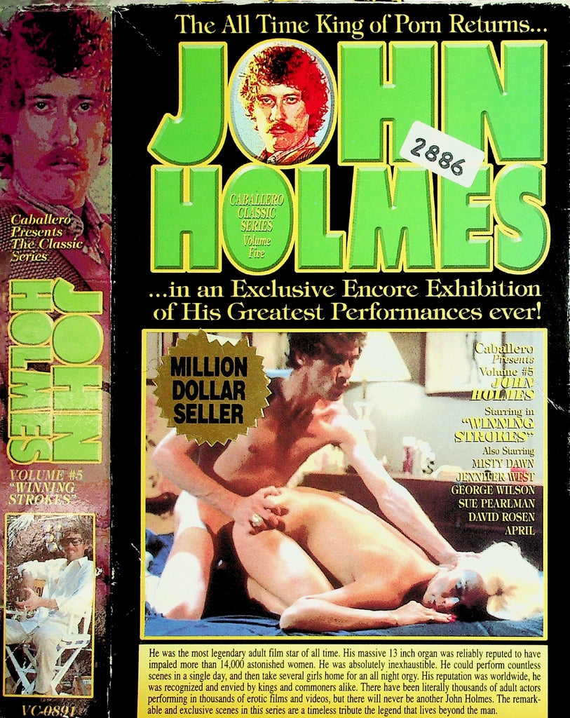 John Holmes Volume #5 "Winning Strokes" with Misty Dawn Jennifer West George Wilson Adult VHS Caballero 060926NAVHS2-8