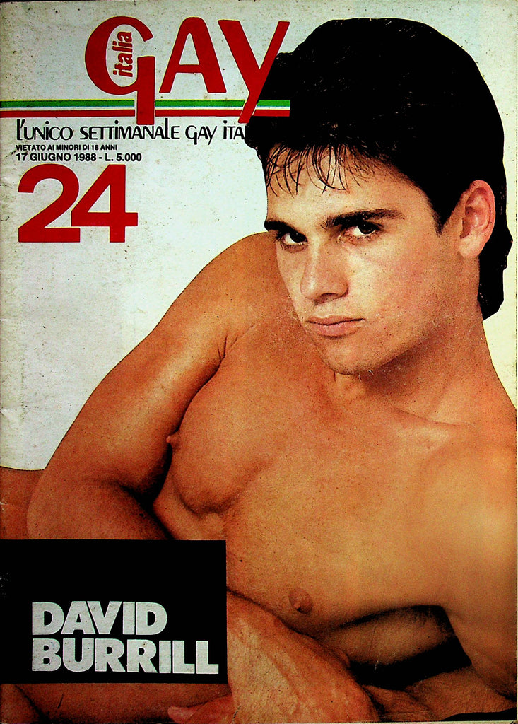 Gay Italian International Magazine  Cover Hunk David Burrill  June 1988   022725lm-p
