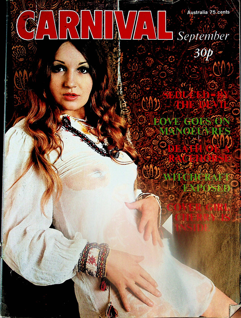 Carnival Adult Magazine  Cover and Centerfold Girl Cherry  September 1970's  Australia    072624lm-p2
