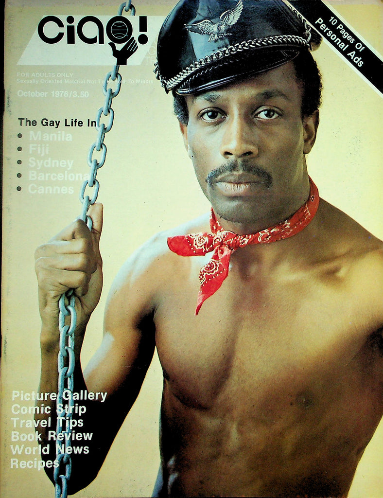 Ciao! World Of Gay Travel Magazine  Gay Life In Manila, Fiji, Sydney, Barcelona & Cannes  October 1976   102126lmp-GSC