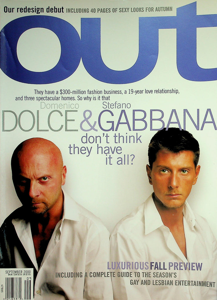 Out Gay & Lesbian Magazine  Domenico Dolce & Stefano Gabbana  September 2000   042426lmp