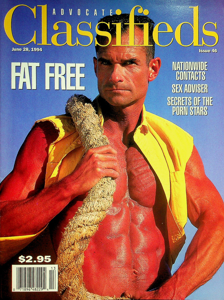 Advocate Classifieds Gay Magazine  Fat Free / Secrets Of The Porn Stars  June 28, 1994     050326lmp
