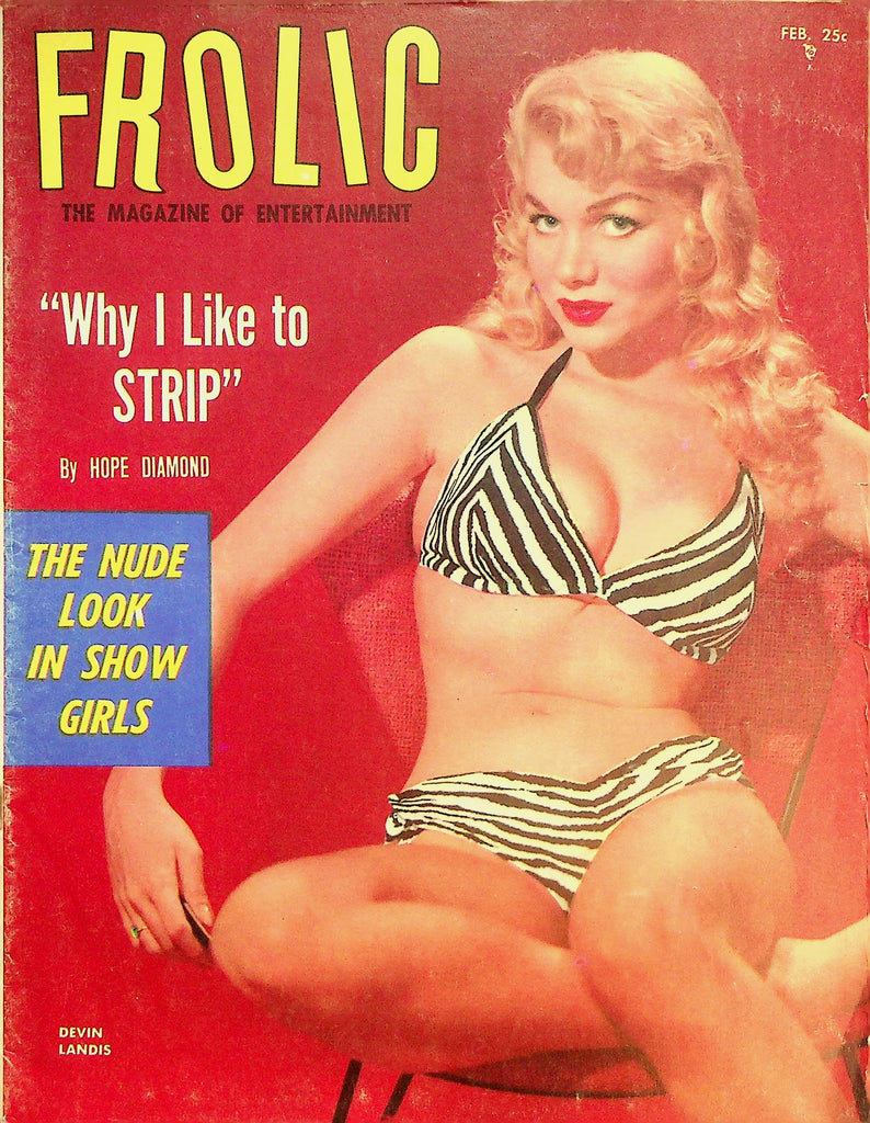 Frolic Magazine  Cover Girl Devin Landis  February 1957   041126lmp