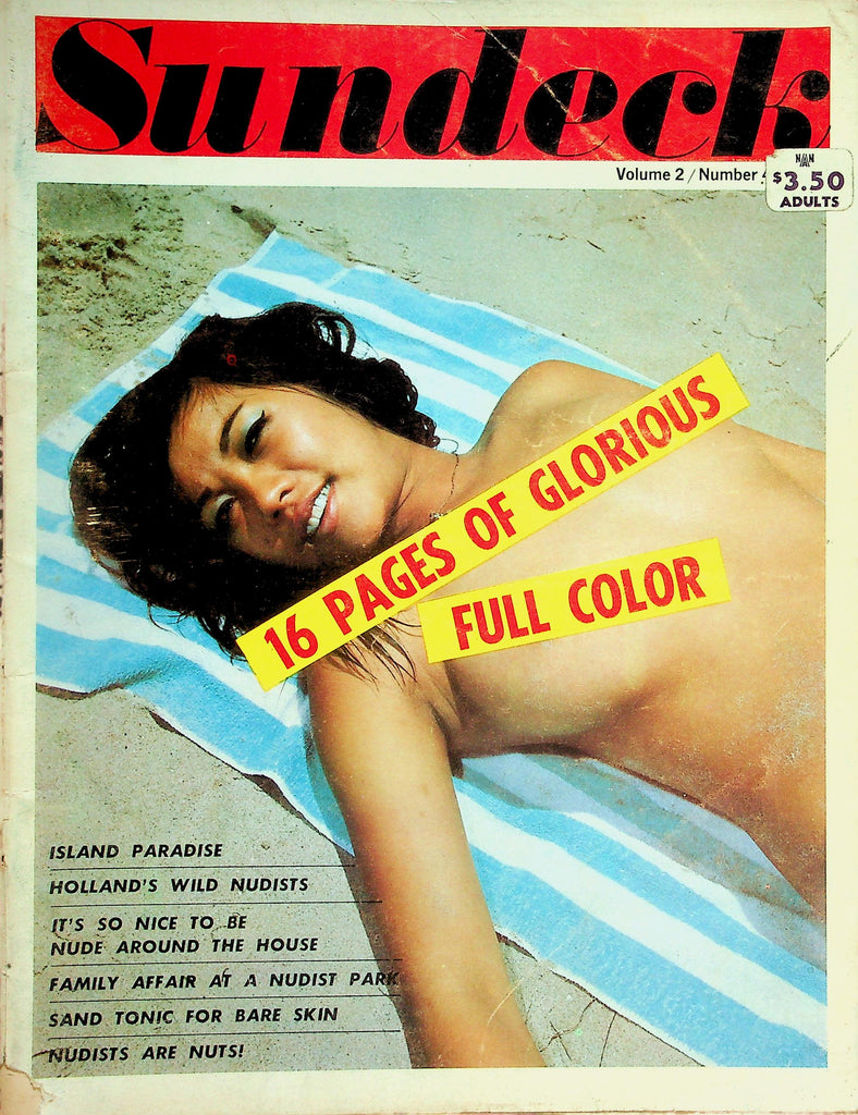 Sundeck Nudist Magazine  Island Paradise / Holland's Wild Nudists  vol.2  #4  1960's  102126lmp-GSC