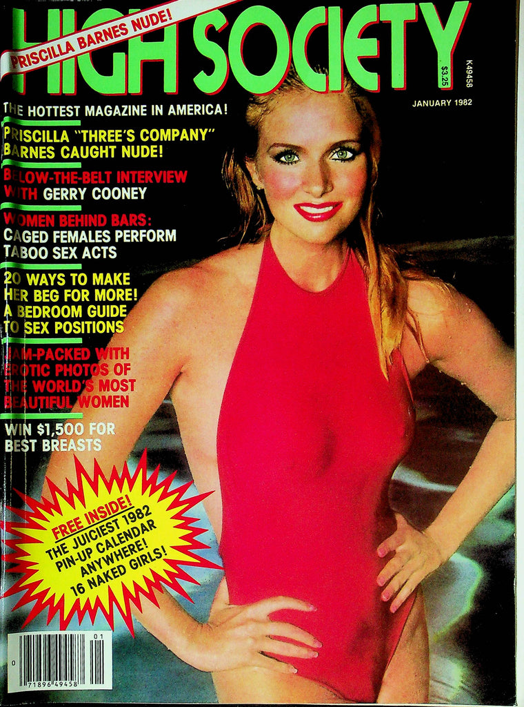 High Society Men's Magazine Priscilla Barnes January 1982 081624RP