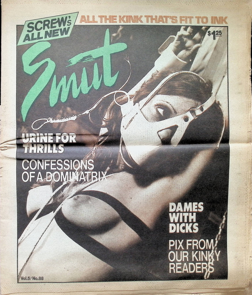 Screw's All New Smut Vol 5 #88 1977 Dames with Dicks Dominatrix Fetish Men's Adult Newspaper -081524AMP2