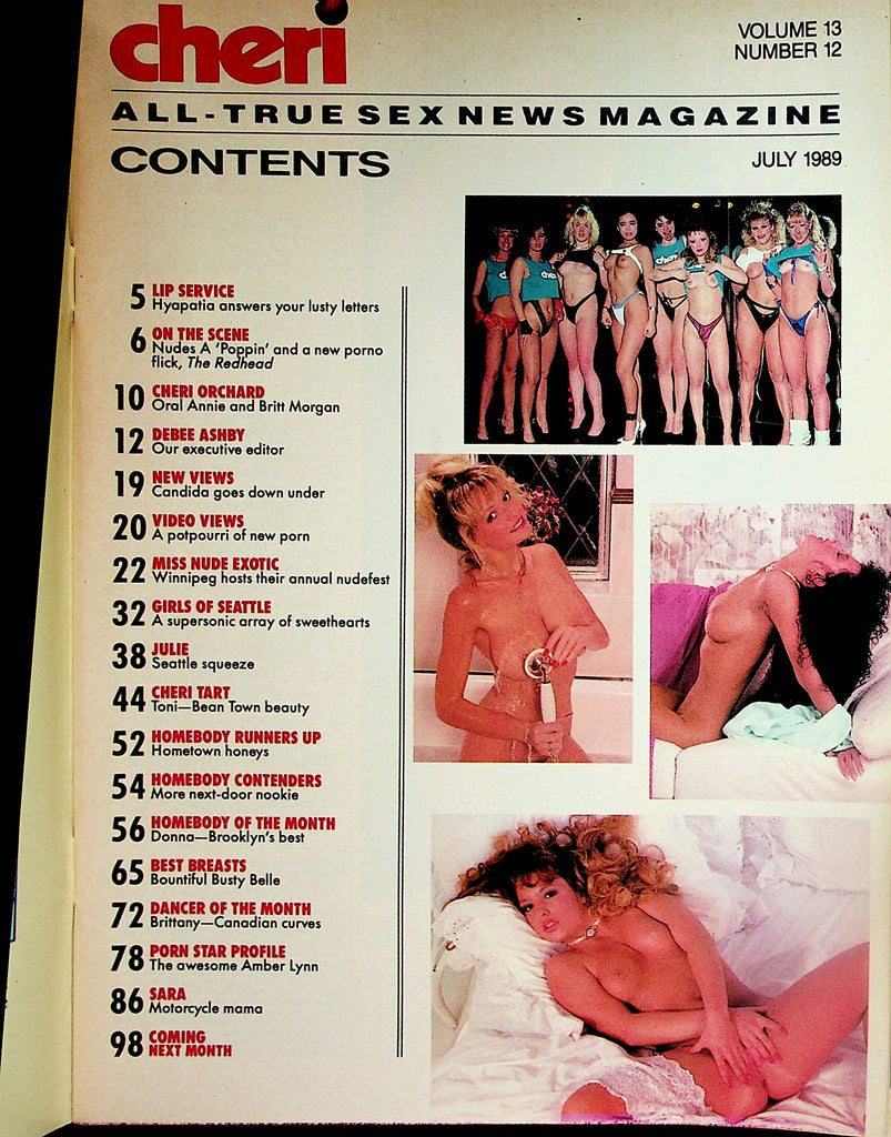 Cheri Busty Magazine Covergirl Busty Belle / Amber Lynn July 1989 012424lm-p