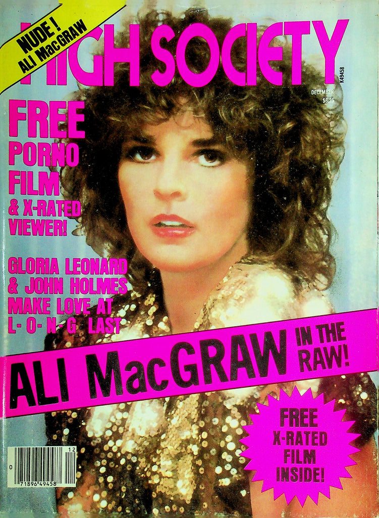 High Society Magazine Ali MacGraw In The Raw December 1980 021725RP