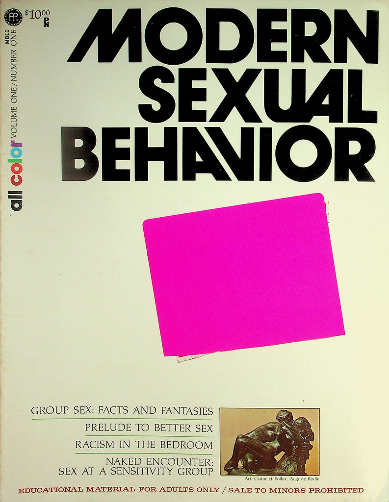 Modern Sexual Behavior Magazine  Group Sex, Better Sex, Racism, Naked Encounter  vol.1 #1 1972  101726lmp-GSC