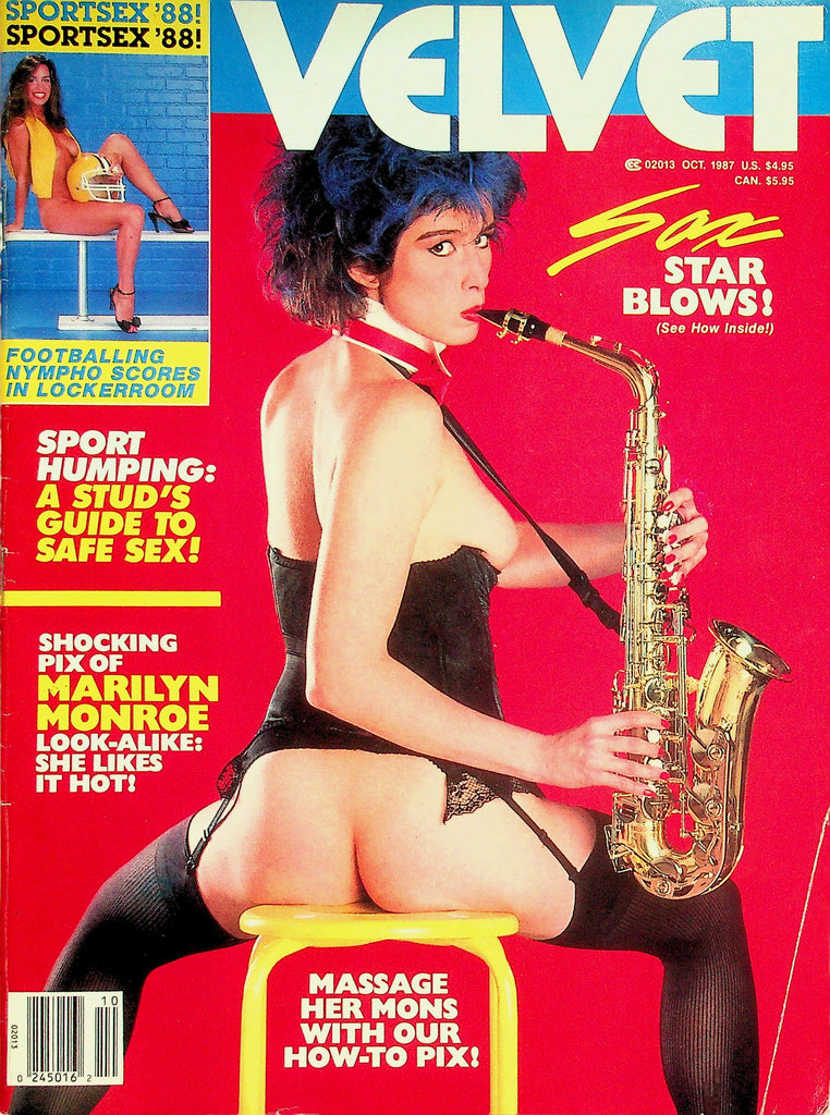 Velvet Magazine  Sax Star Blows! / Marilyn Monroe Look-Alike  Octbober 1987  051726lmp