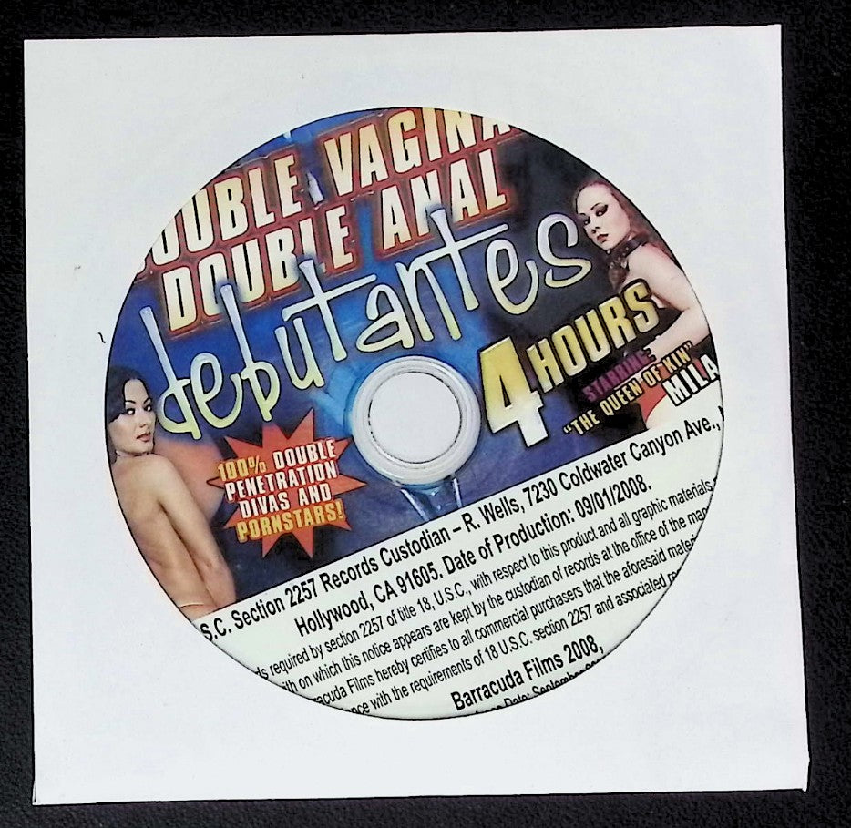 Double Vaginal Double Anal Debutantes Starring The Queen of Kin Mila - Case/Cover Art Not Included - 4 Hour Adult DVD - 082125AKDVD-B
