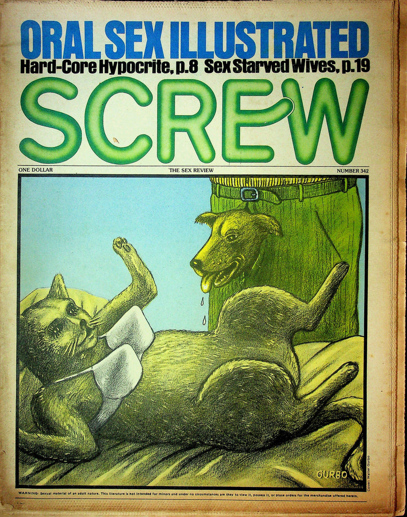 Screw Men's Newspaper Oral Sex Illustrated No.342 September 22 1975 061224OSRP