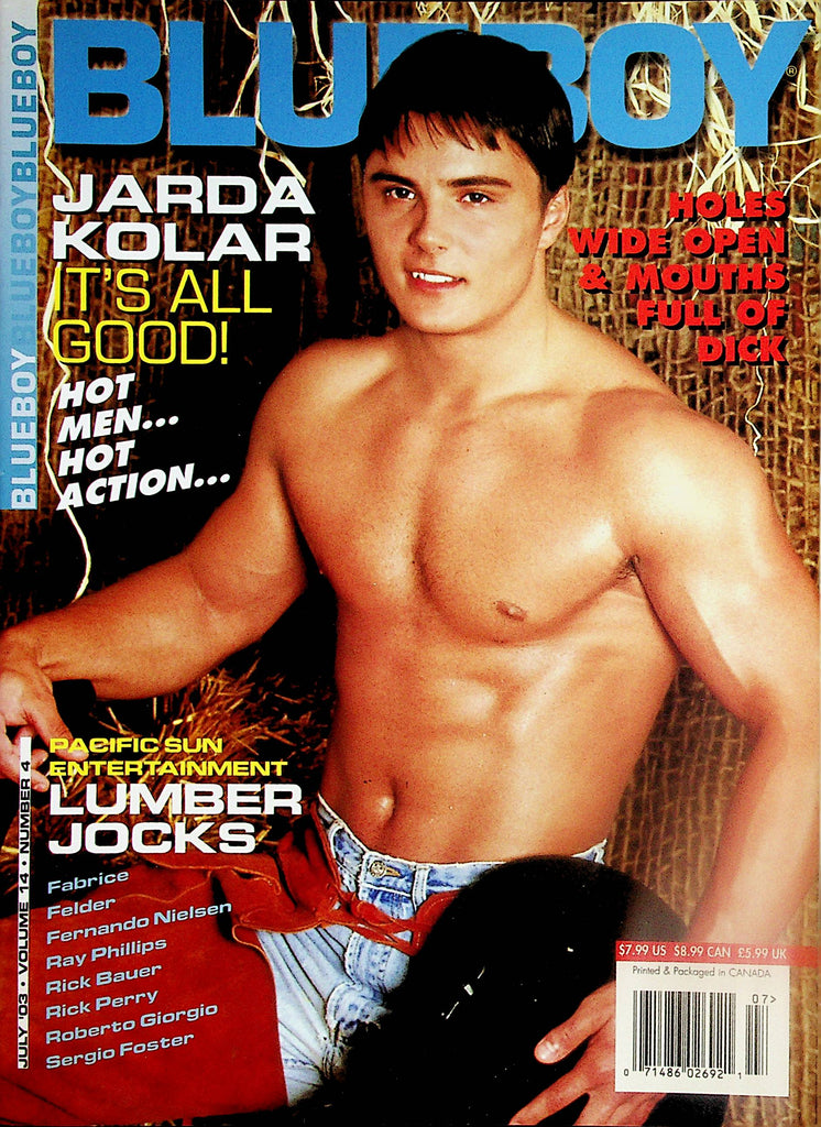 Blueboy Gay Magazine  Cover Guy Jarda Kolar   July 2003    061424lm-p