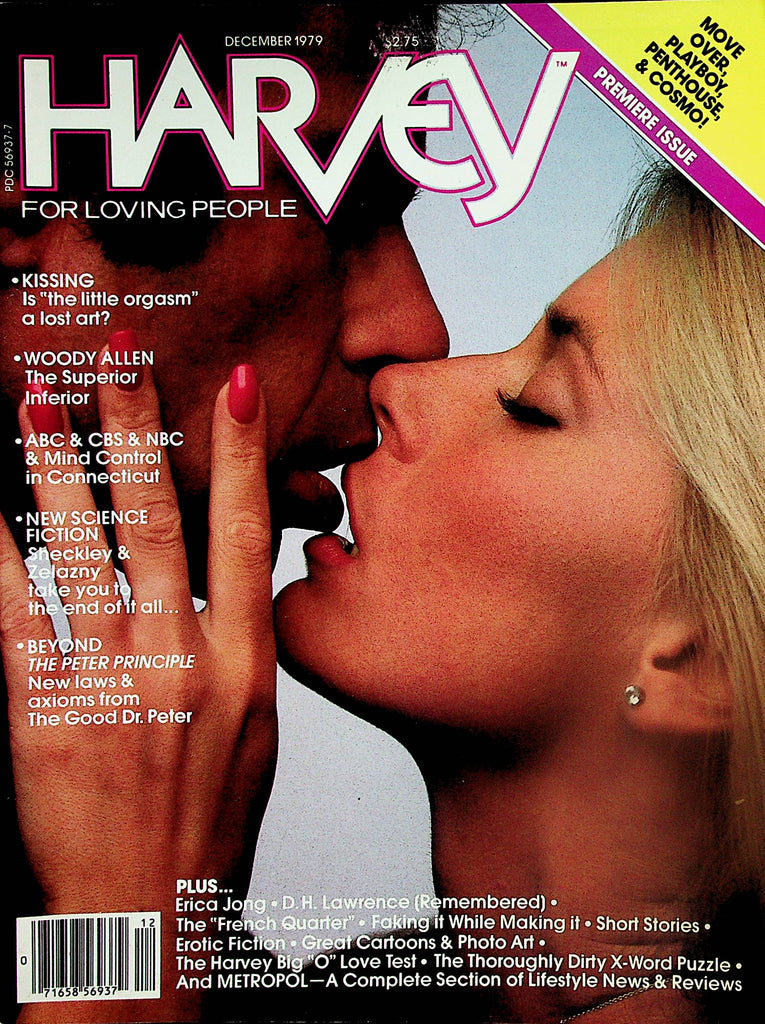 Harvey Magazine  Kissing "The Little Orgasm" A Lost Art?  / Woody Allen - Premiere Issue  December 1979     032224lm-p