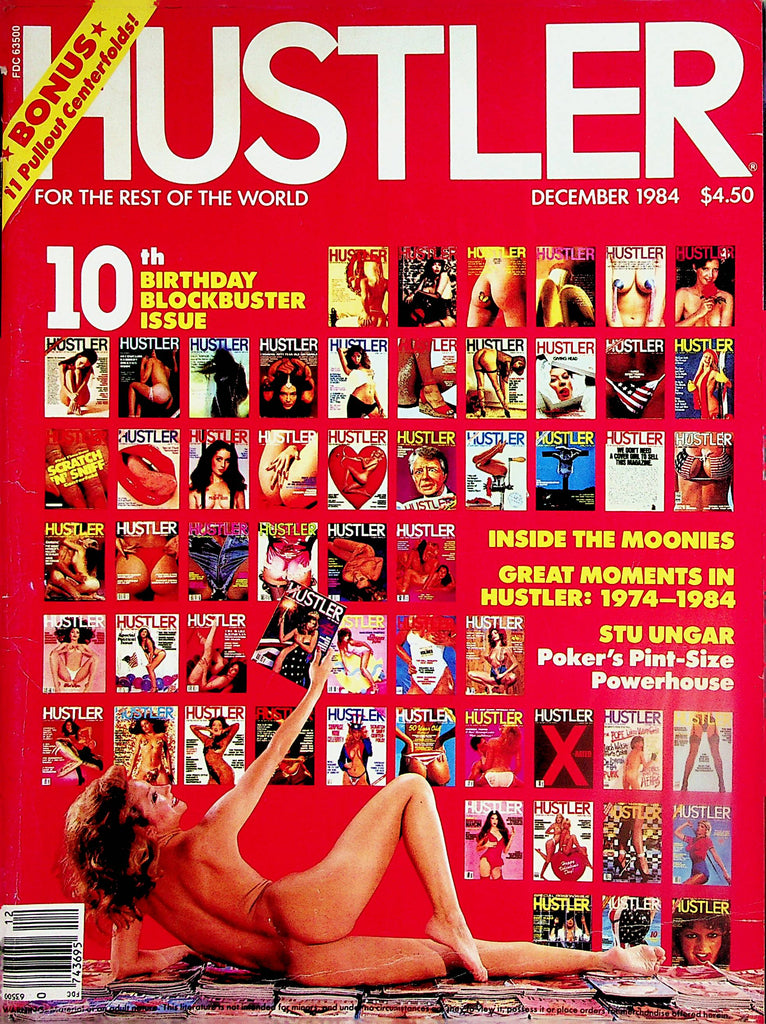 Hustler 10th Birthday Blockbuster Issue  Magazine  w/ 11 Pullout Centerfolds December 1984     121723lm-p