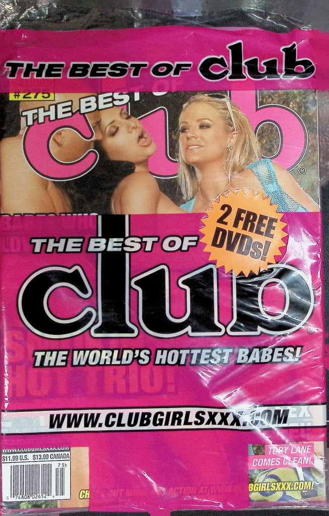 New Sealed The Best of Club #275 Magazine 2000s Two Free XXX DVDs Inside  100926LLP