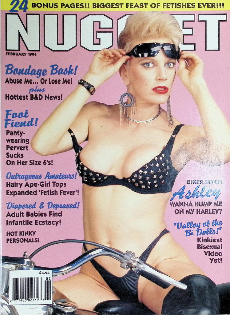 Nugget Magazine February 1994 Biker Bitch Ashley 092126LLP