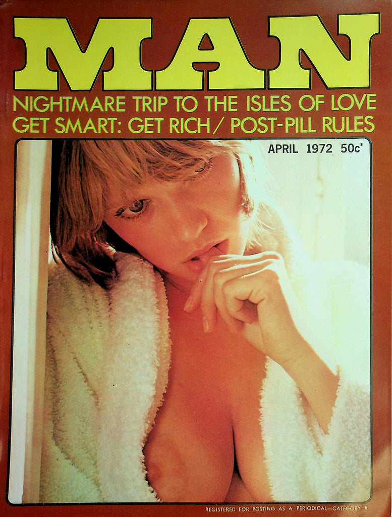 Man Magazine  Get Smart: Get Rich   /  Girl Of The Month Rosalind  April 1972    011926lmp