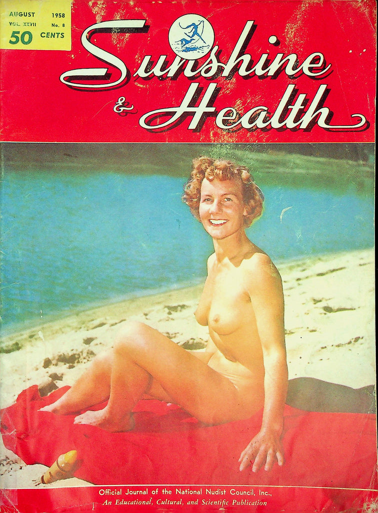 Sunshine & Health Nudist Magazine  The Natural Way  August 1958    012426lmp