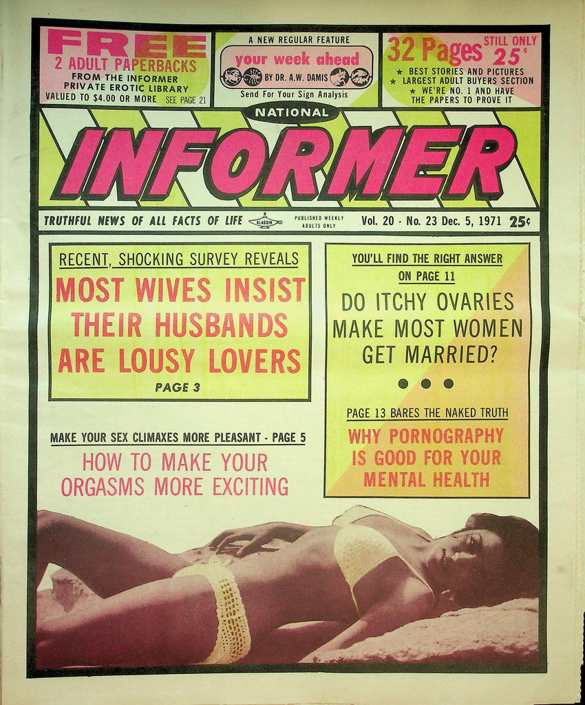 National Informer Adult Newspaper  How To Make Your Orgasms More Exciting  December 5, 1971   090726lmp-GSC