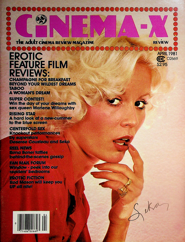 Cinema-X Review Magazine  Covergirl Seka / Deseree Cousteau  April 1981     063024lm-p