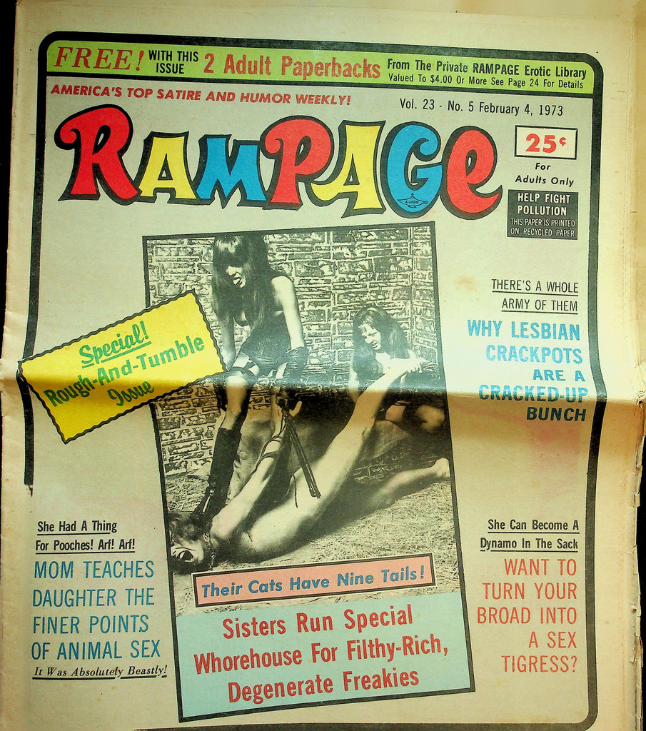 Rampage Adult Newspaper  Sisters Run Special Whorehouse   February 4, 1973     050826lmp