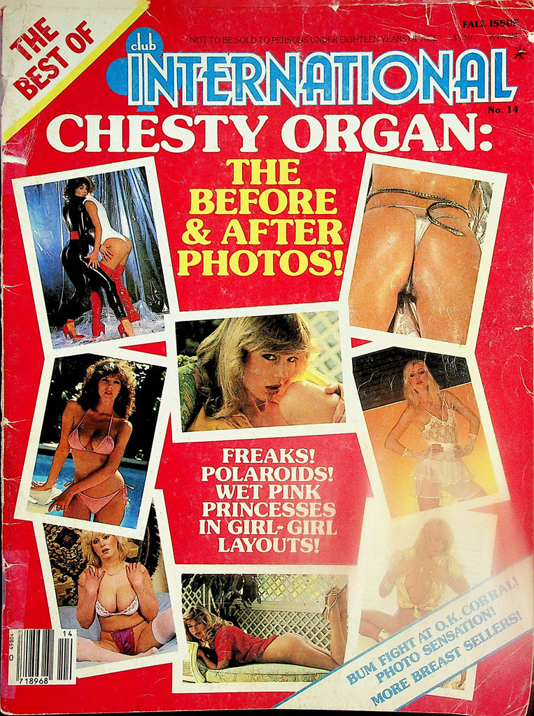 The Best Of Club International Magazine  Chesty Organ: Before & After Photos!   #14 1982    Paul Raymond  041324lm-p