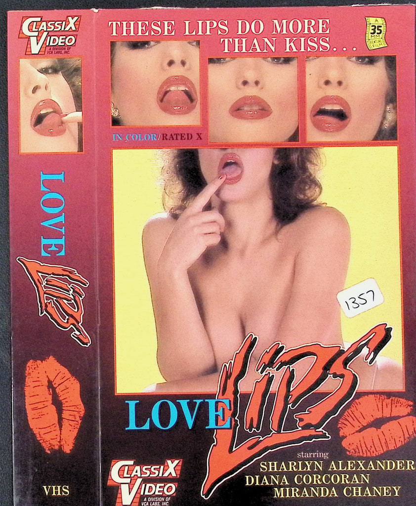 Love Lips with Sharlyn Alexander Diana Corcoran Miranda Chaney Adult VHS Classix Video 051826AKVHS