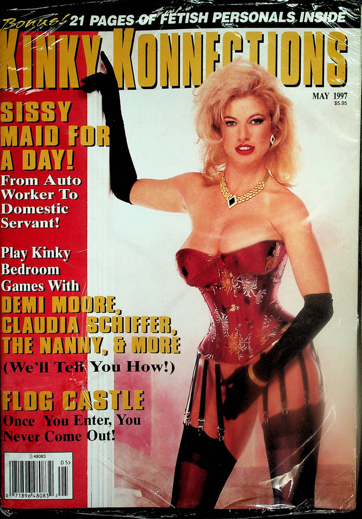 Kinky Konnections Fetish Personals Magazine  Bedroom Games w/Demi Moore, Claudia Schiffer   May 1997  new/sealed   101825lm-p