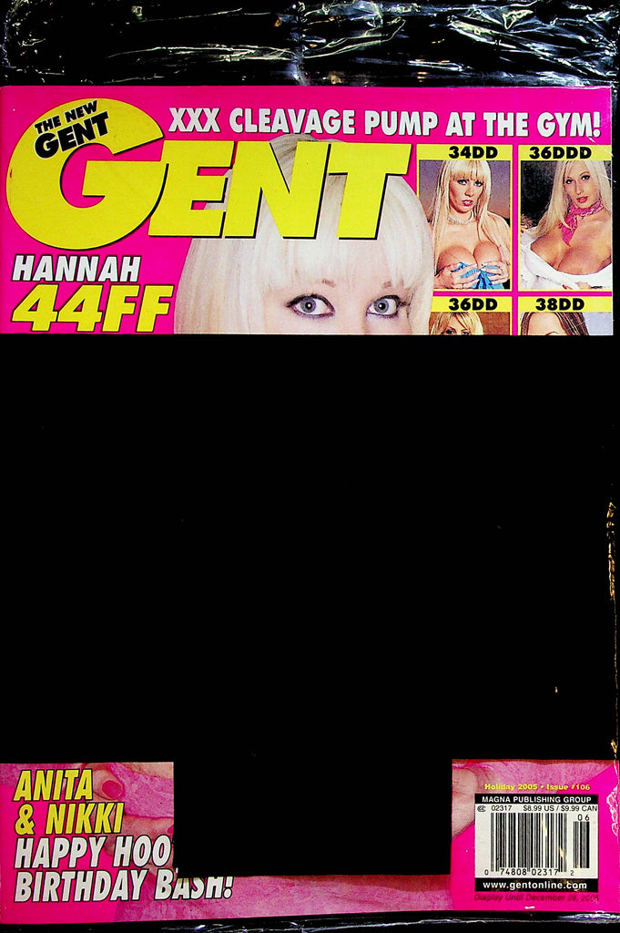 Gent Busty Magazine  Covergirl Hannah 44FF  Holiday 2005  New    061423lm-p2