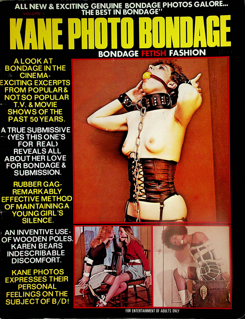Kane Photo Bondage Magazine  Fetish, Fashion, Bondage  vol.1 1970's      033024lm-p