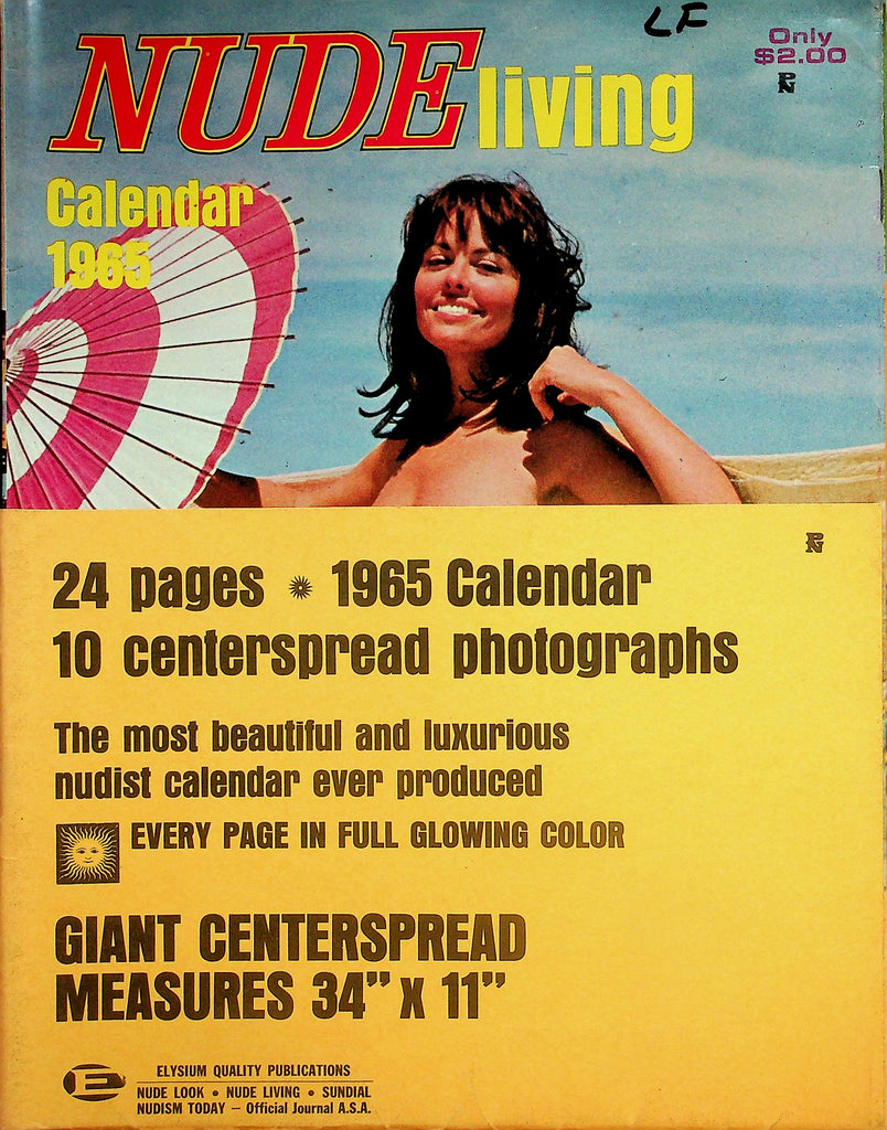 Nude Living Wall Calendar 1965   The Nudist Idea  by Elysium   063026lmp-GSC