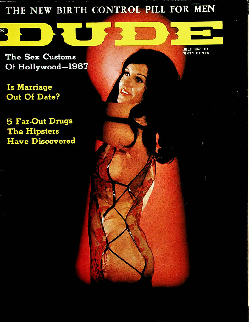 Dude Vintage Magazine  Centerfold Girl Elke  / Sex Customs Of Hollywood  July 1967  092324lm-p