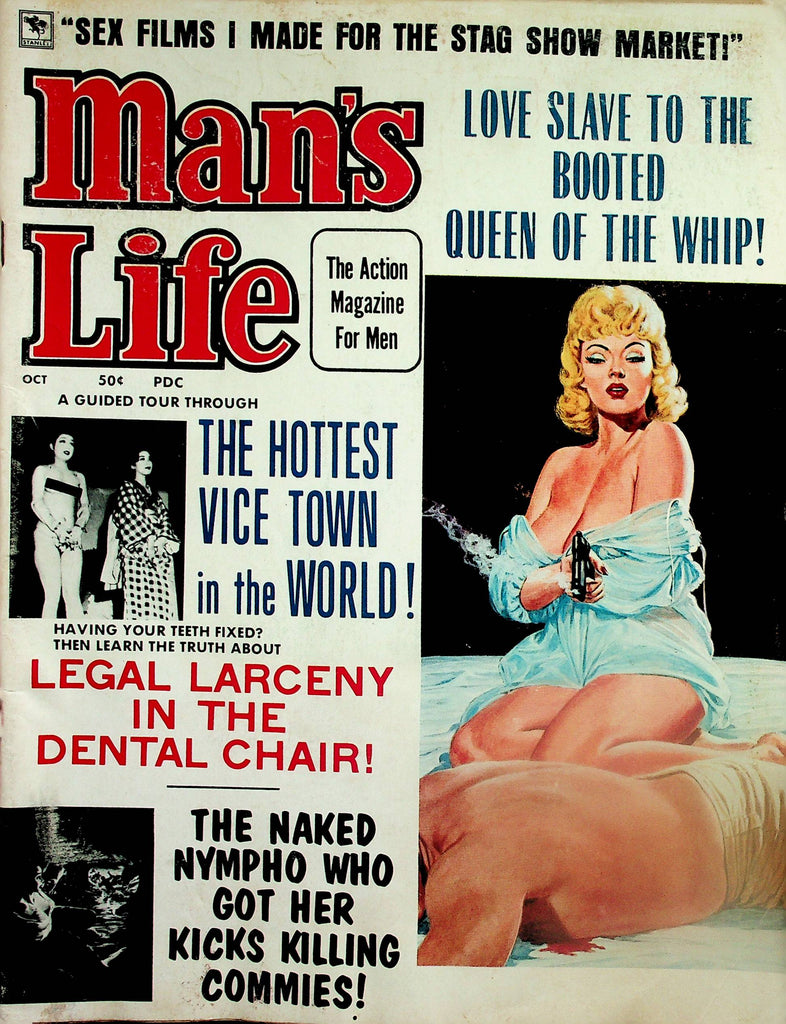 Man's Life Vintage Magazine  Love Slave To The Booted Queen Of The Whip!  October 1970    082025lm-p