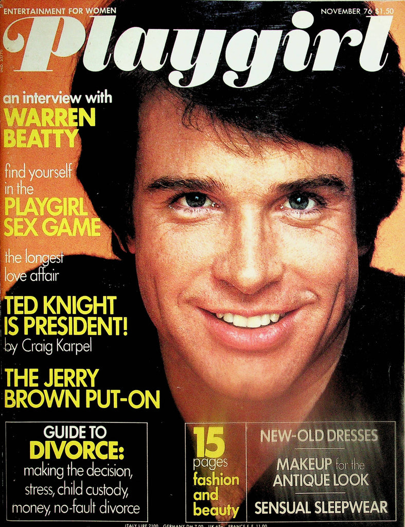 Playgirl Magazine   Warren Beatty Interview  November 1976  051825lm-p