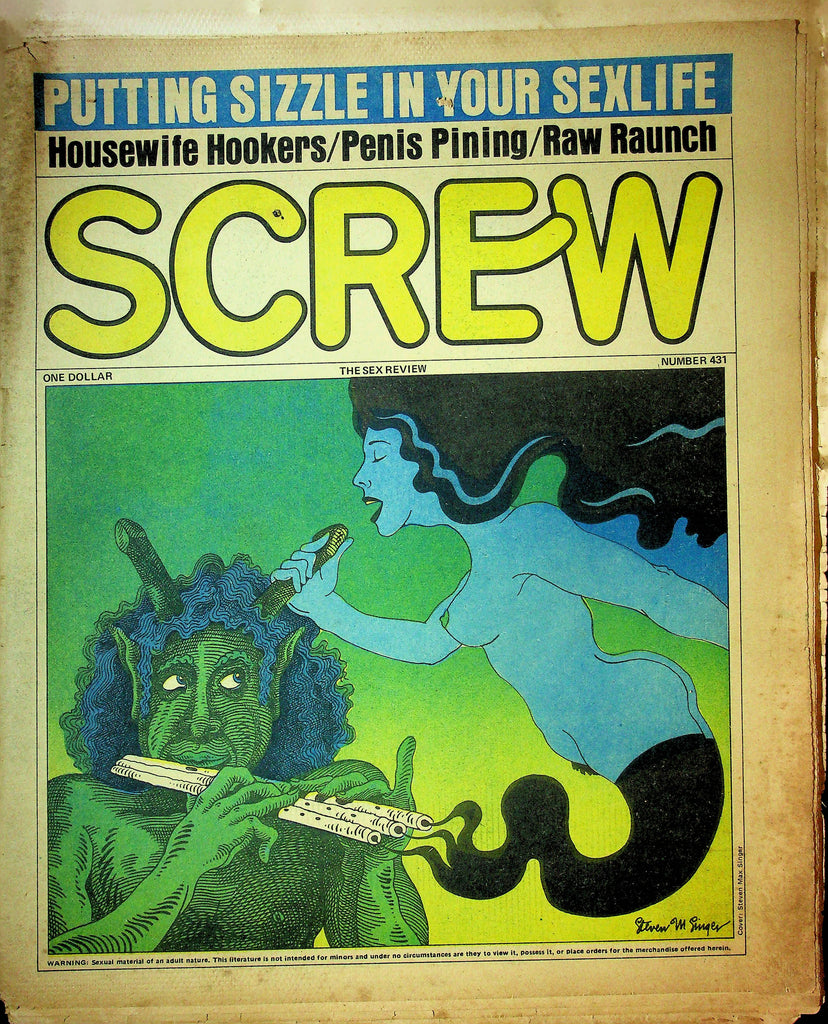 Screw Men's Newspaper Penis Pining No.431 June 6 1977 061224OSRP
