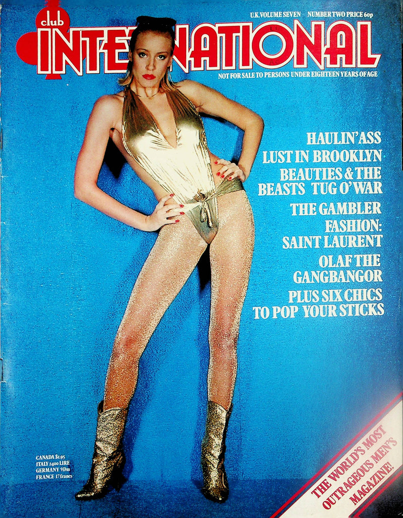 Club International Magazine  Cyndi / Beauties & The Beasts Tug O'War  vol.7 #2  1978 Paul Raymond     091325lm-p