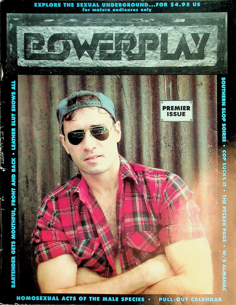 Powerplay Gay Magazine  Premier Issue!  Bartender Gets A Mouthful!  #1 1991      051326lmp