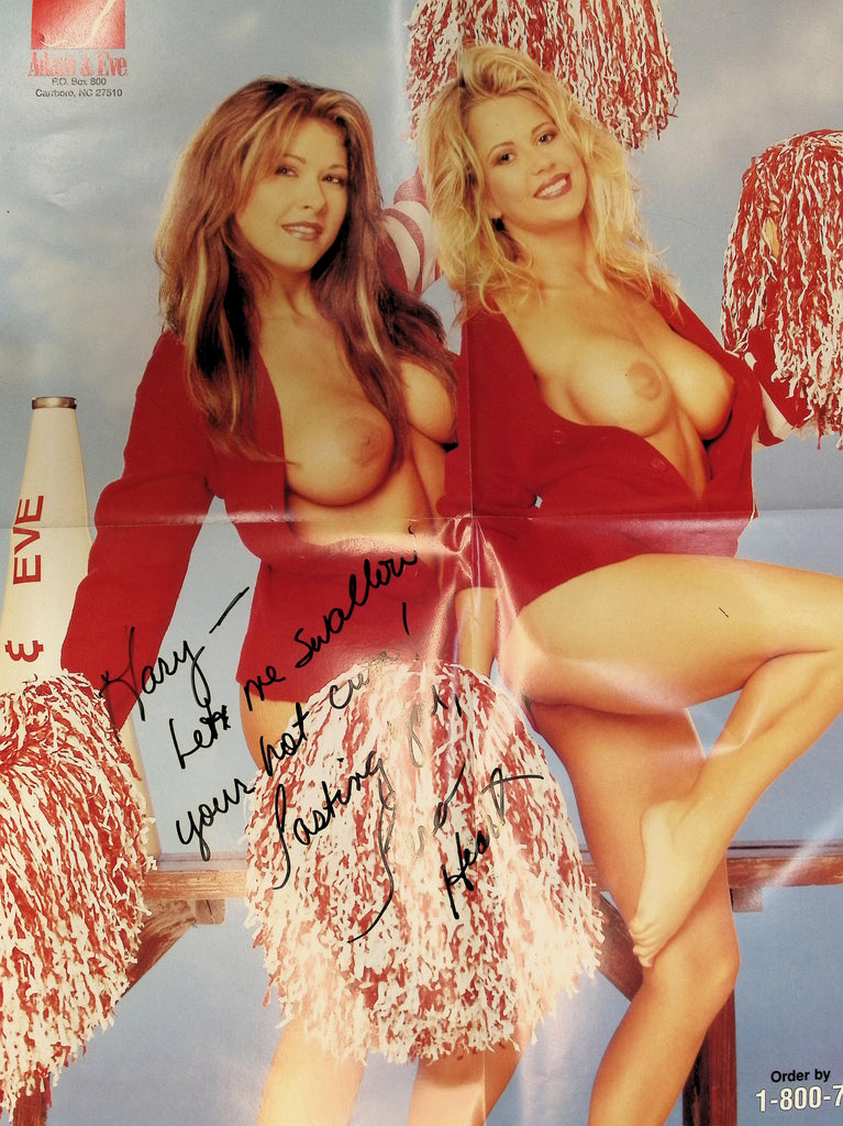 Tera Heart Autographed 17x22" Adam & Eve  Advertisement Fold Out  Poster w/COA 123025AMP