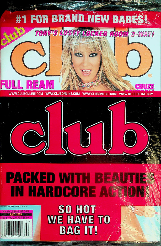 Club Magazine  Tory's Lusty Locker Room 3-Way! July 2005  New/Sealed   032226lmp