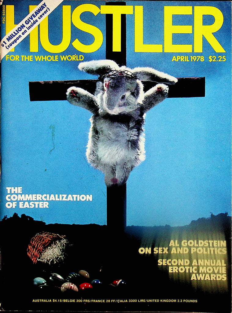 Hustler Magazine  Al Goldstein On Sex And Politics / Centerfold Girls Janet & Karen  April 1978   030625lm-p