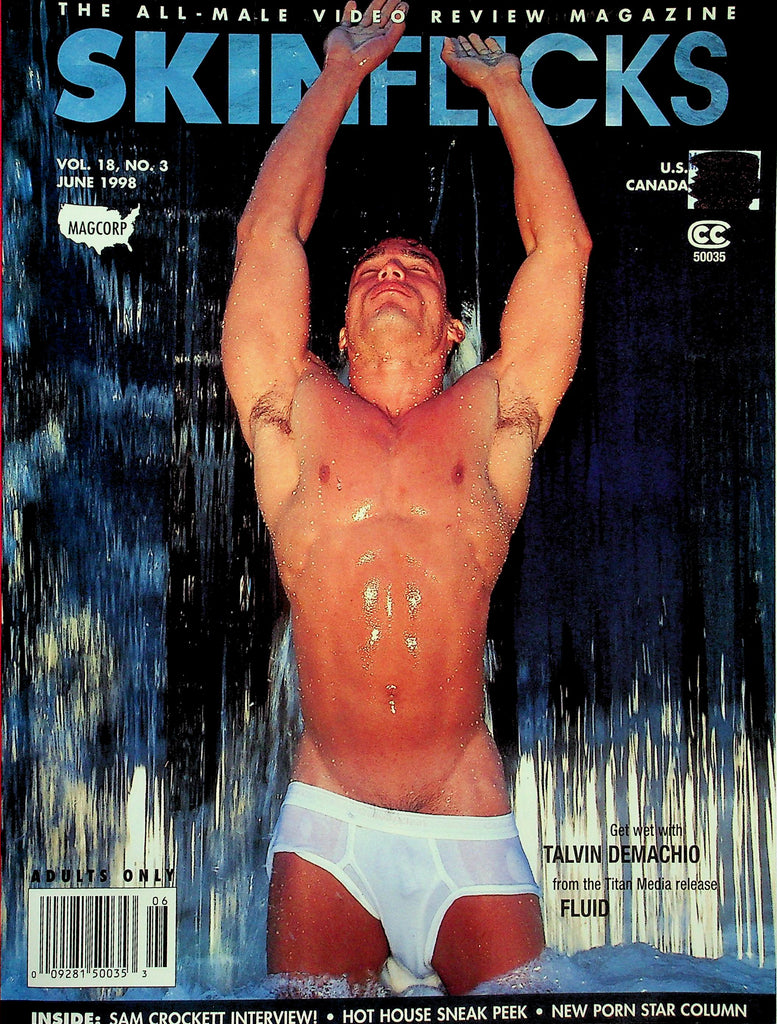 Skin Flicks Gay Magazine   Get Wet With Talvin Demachio  June 1998    Magcorp    122325lmp