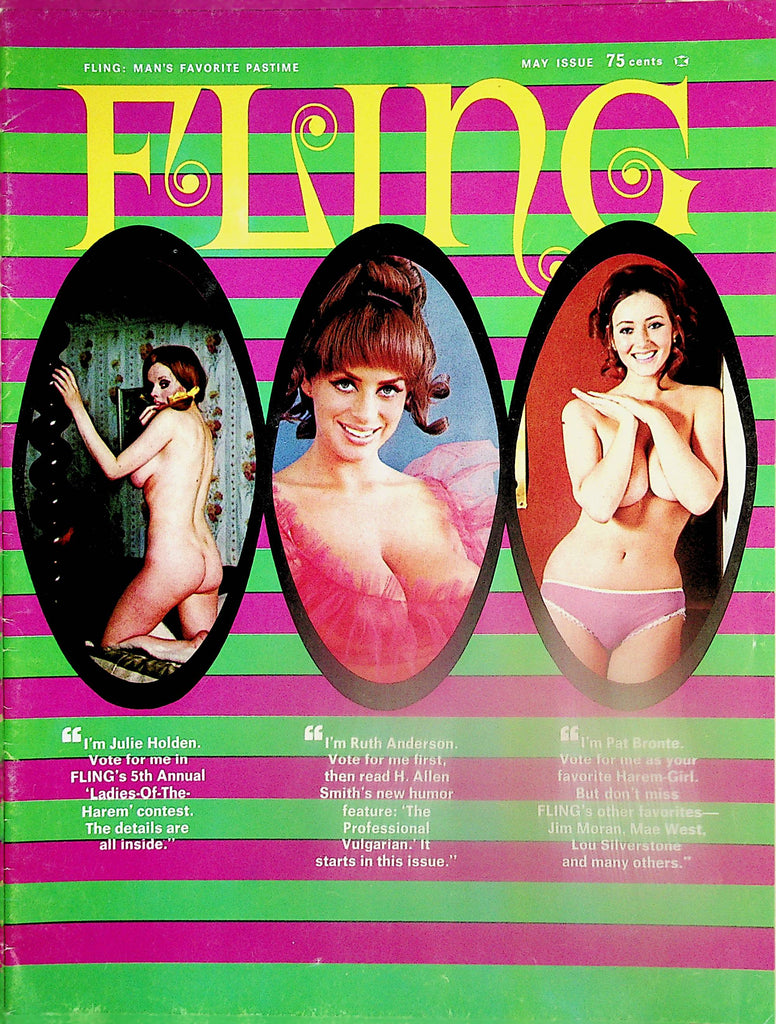 Fling Busty Magazine  Ruth Anderson, Pat Bronte, Julie Holden  May 1970       022124lm-p