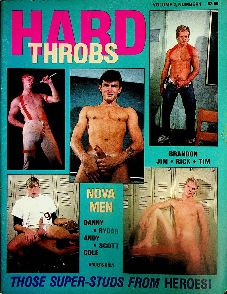 Hard Throbs Gay Magazine  Nova Men :  Danny, Rydar, Andy & More  vol.2 #1  1980's  022725lm-p
