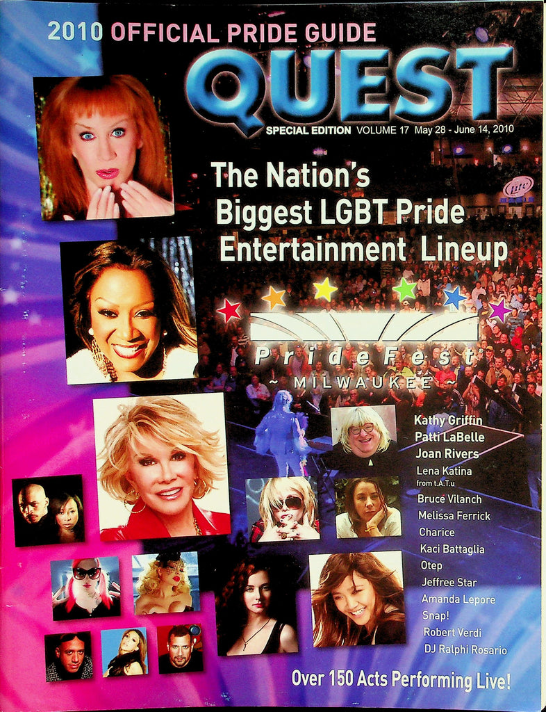 Quest 2010 Official Pride Guide Special Edition Kathy Griffin, Patti LaBelle, Joan Rivers & More!  May 28 - June 14, 2010   031826lmp