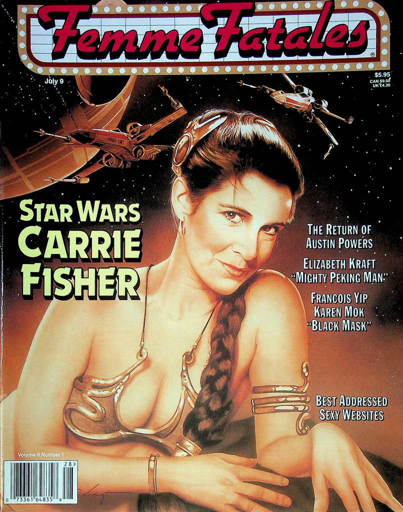 Femme Fatales Magazine Star Wars Carrie Fisher July 9 1999 013024RP